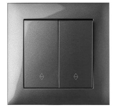 Вимикач подвійний прохідний VS10-305 Графіт (27914286)