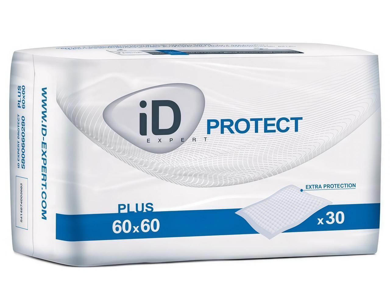 Пеленки впитывающие iD Protect Plus Для людей с чувствительной кожей 60x60 см 30 шт. (000003692)
