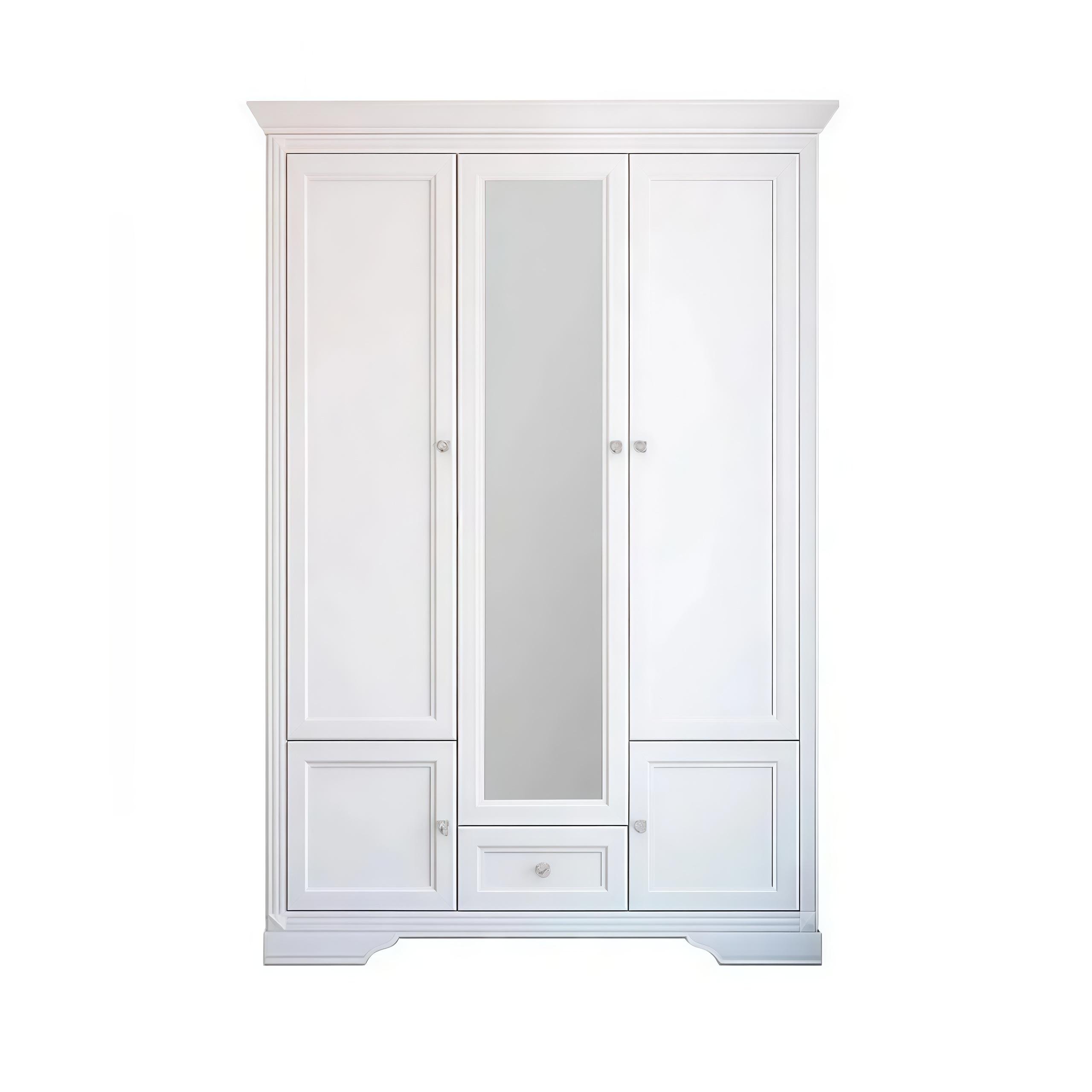 Шафа розпашна Гербор Клео 3d/1s з дзеркалом Білий (GRB-1416)