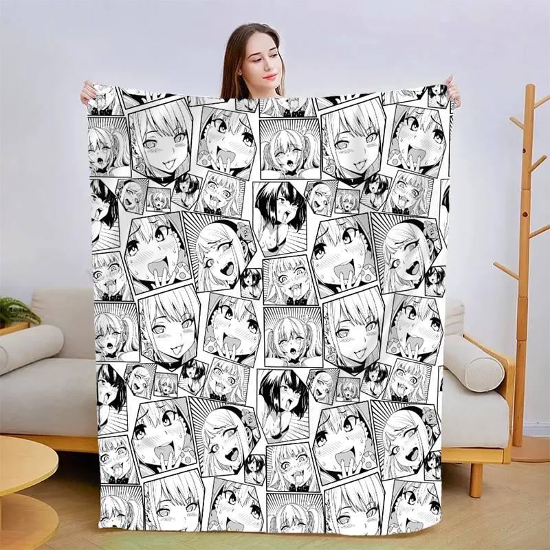 Плед плюшевый с 3D рисунком велюр Аниме Black and white 160х200 см (13090А)