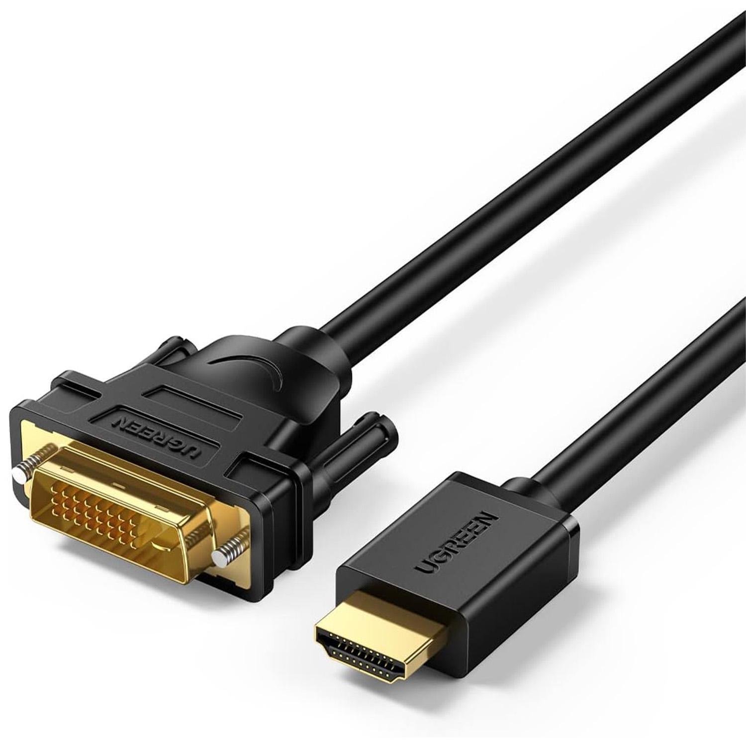 Кабель HDMI-DVI UGREEN HD106 4K DVI-D 24+1 1,5м Черный (11150) Кабель HDMI-DVI UGREEN HD106 4K DVI-D 24+1 1,5м Черный (11150)