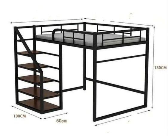 Кровать двухъярусная металлическая Флай Дуо Чердак 80х190 см (000211) - фото 4 Кровать двухъярусная металлическая Флай Дуо Чердак 80х190 см (000211) - фото 4