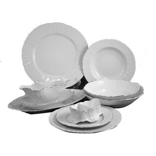 Столовий сервіз Thun Bernadotte обводка платина/порцеляна на 6 персон 24 пр. (311021М с)