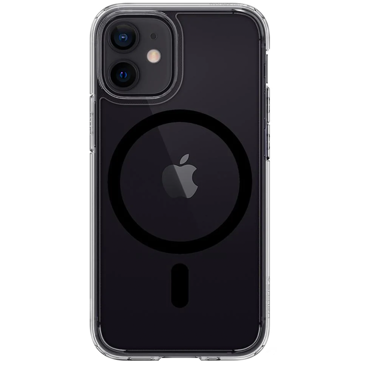 Прозорий чохол накладка Spigen Ultra Hybrid Case with MagSafe for iPhone 12/12 Pro, Black (ACS02626)