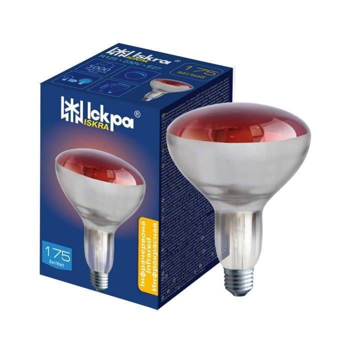 Лампа інфрочервона Іскра ДЗК 175 Вт Е27 (27844443)