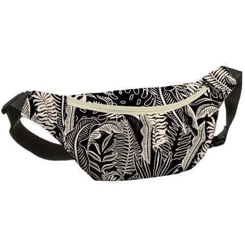 Сумка-бананка через плече та на пояс Presentville Bumbag Ніч в тропіках 27х16 см (BB_18J055_SBR_BL)
