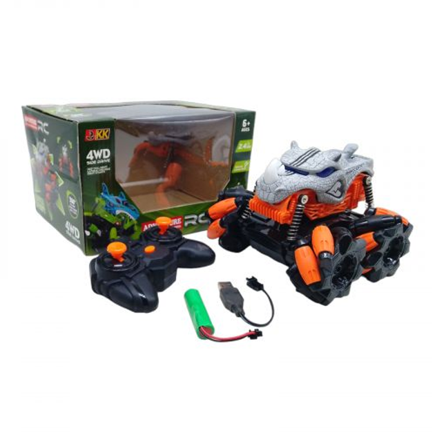 Машинка-джип детская на радиоуправлении Fun Game Monster Truck колеса-ролики/световые эффекты (3699-SY4)