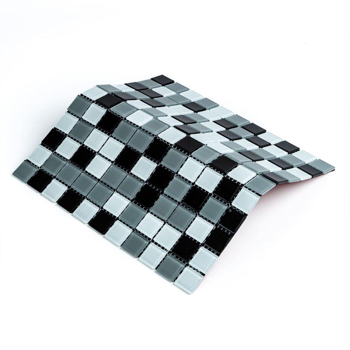 Мозаїка з декоративного скла 298х298х4,5 мм Чорно-Сірий (SW-00002369) - фото 7 Мозаїка з декоративного скла 298х298х4,5 мм Чорно-Сірий (SW-00002369) - фото 7