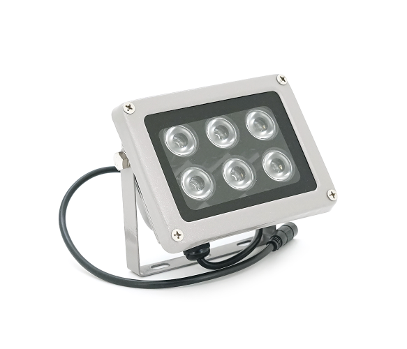 Прожектор инфракрасный 6012HW 12V 24W 6LED IP66 850Нм угол обзора 120° дальность до 50 м