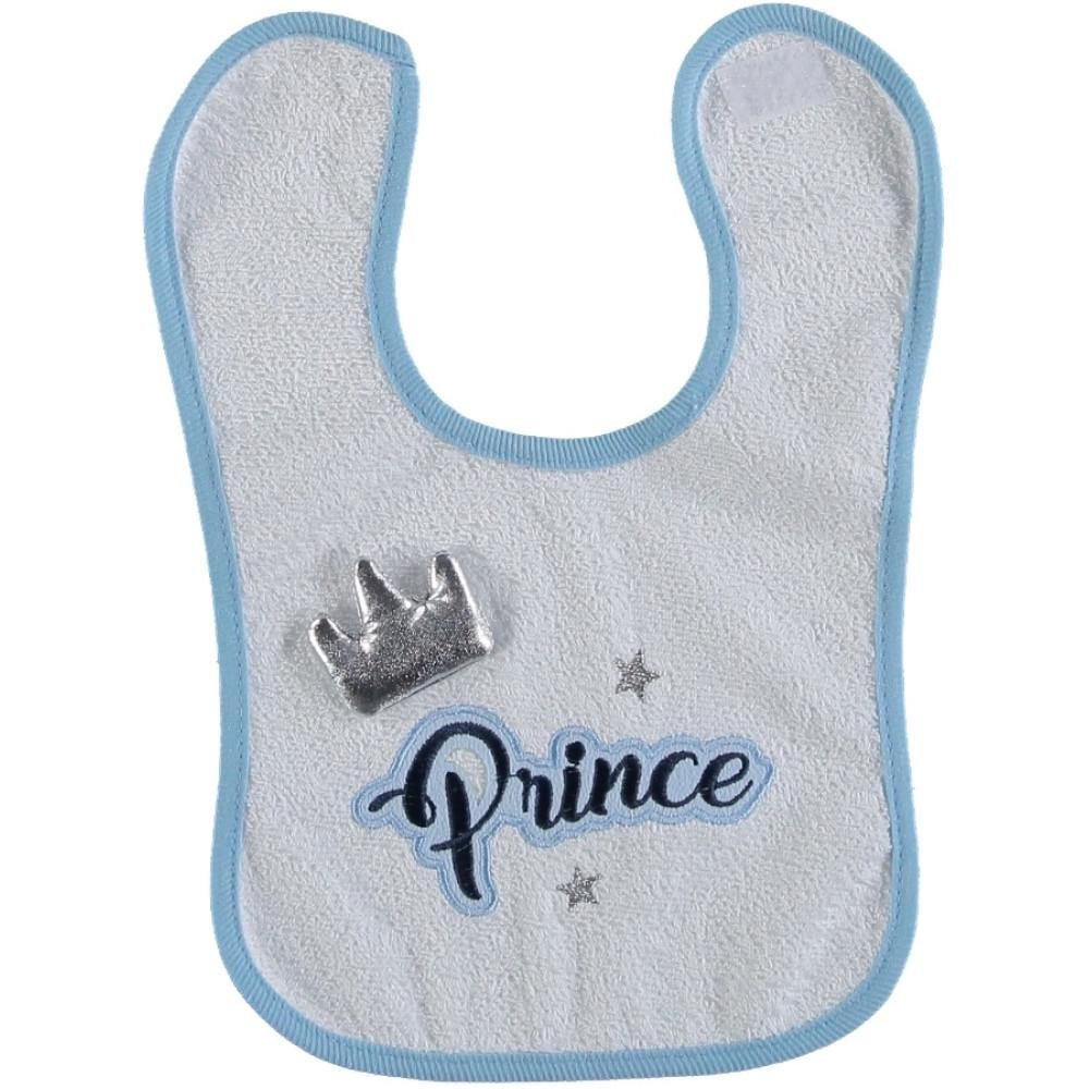 Слинявчик на липучці Babytone з написом Prince для хлопчиків (297445)
