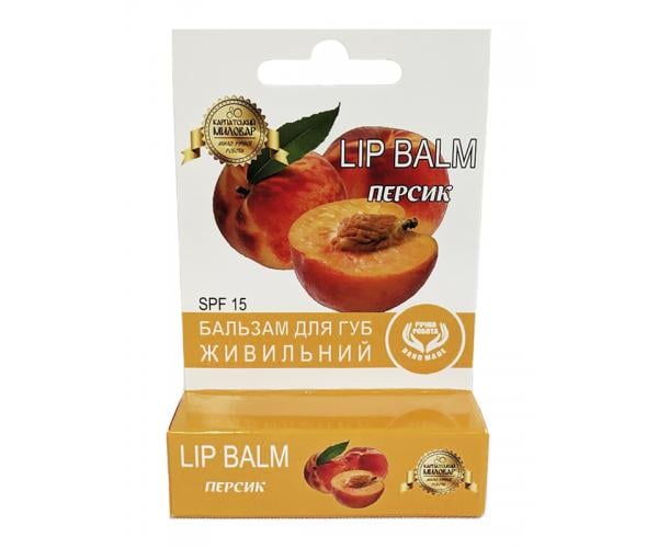 Бальзам для губ Карпатская Мыловарня Персик питательный Бальзам для губ Карпатская Мыловарня Персик питательный
