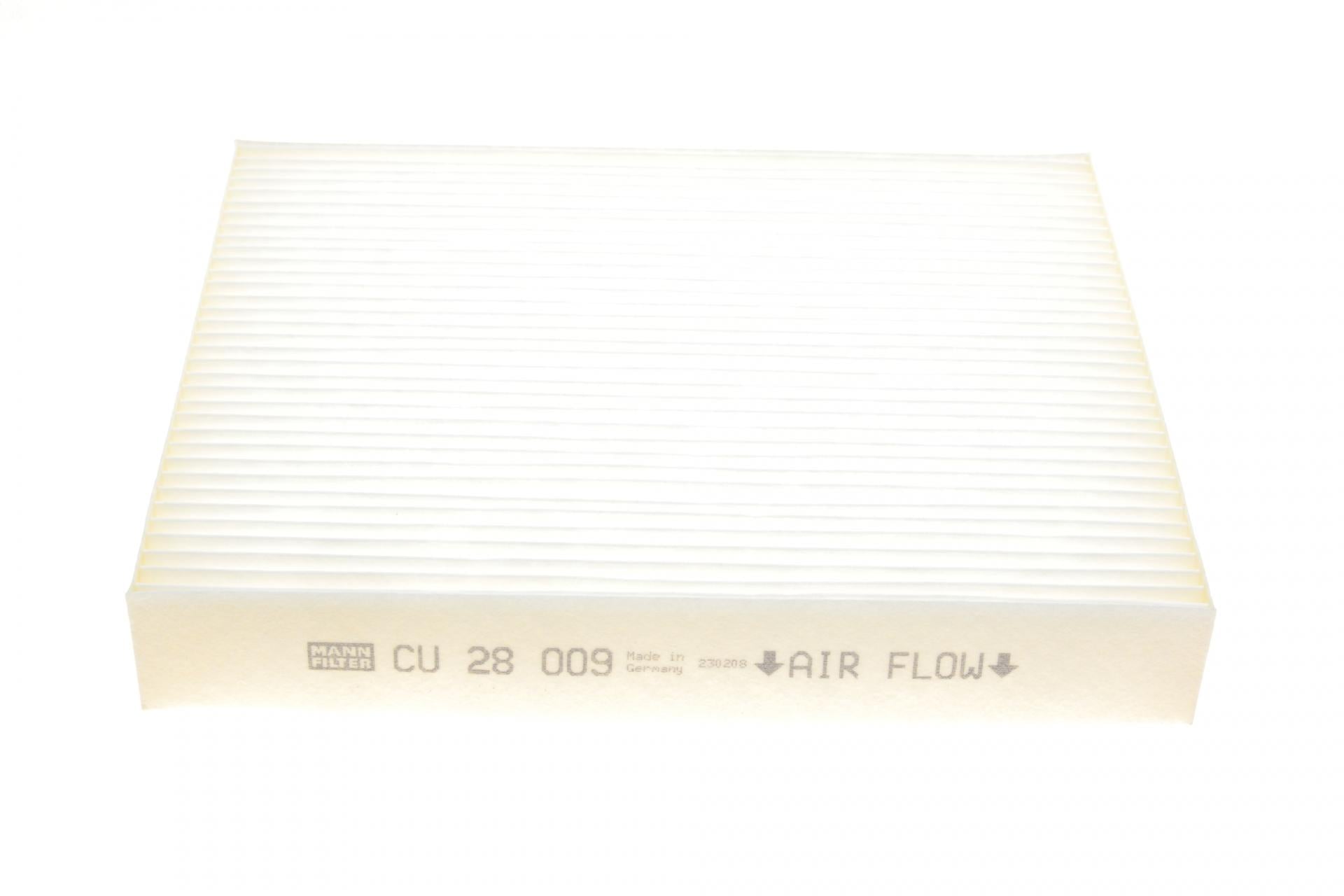 Фільтр салону Mann-Filter для Ford Focus/Kuga/Explorer 18-/Ranger 22-/Mustang Mach-E 20- (CU 28 009)