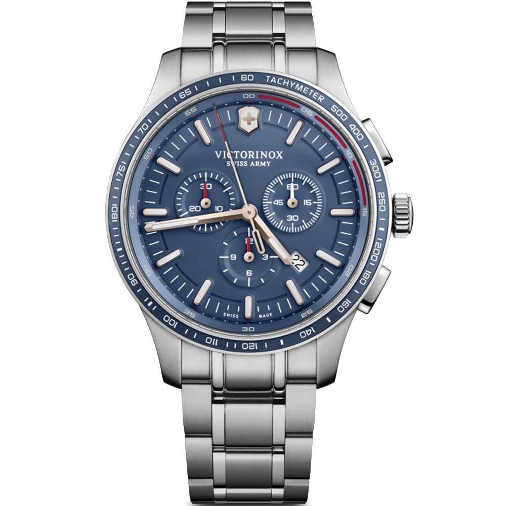 Наручний годинник чоловічий Victorinox Swiss Army Alliance Sport Chrono кварцевий Silver (V241817)