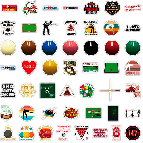 Набір наклейок Більярд Billiards 50 шт.