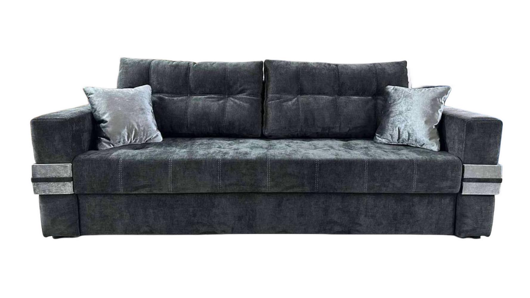 Диван Grand Мажор Cristal 99 еврокнига пружинный блок 235х78х102 см Темно-серый (464612-111499) Диван Grand Мажор Cristal 99 еврокнига пружинный блок 235х78х102 см Темно-серый (464612-111499)