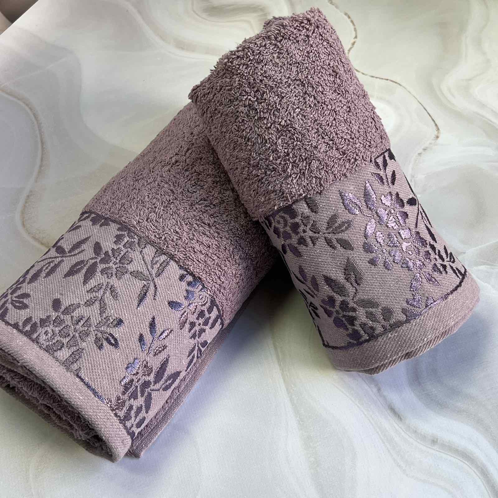 Набір рушників банне та для обличчя 70х40 см/50х90 см 2 шт. Бузковий (mame2v1cic1fiol) - фото 5 Набір рушників банне та для обличчя 70х40 см/50х90 см 2 шт. Бузковий (mame2v1cic1fiol) - фото 5