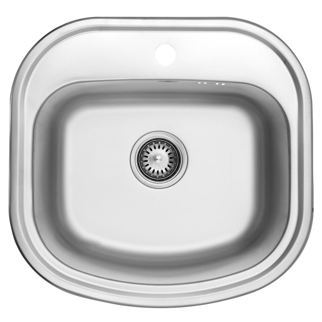 Мойка кухонная Kroner CV022758 прямоугольная из нержавеющей стали 490x470 мм (136445)