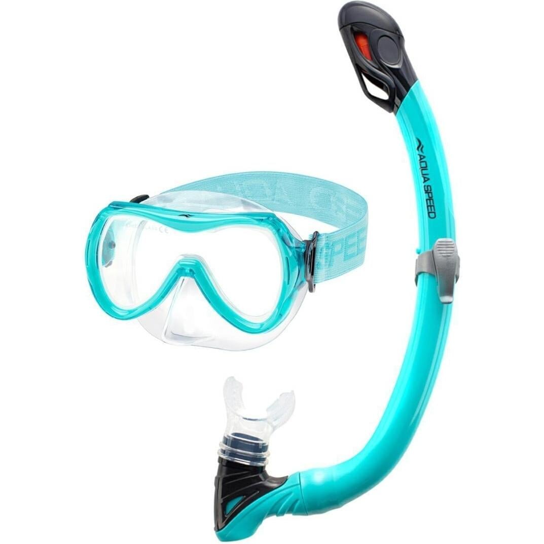 Набор для плавания детский маска/трубка Aqua Speed ALIZE FS + SAMOS Бирюзовый (621-04)