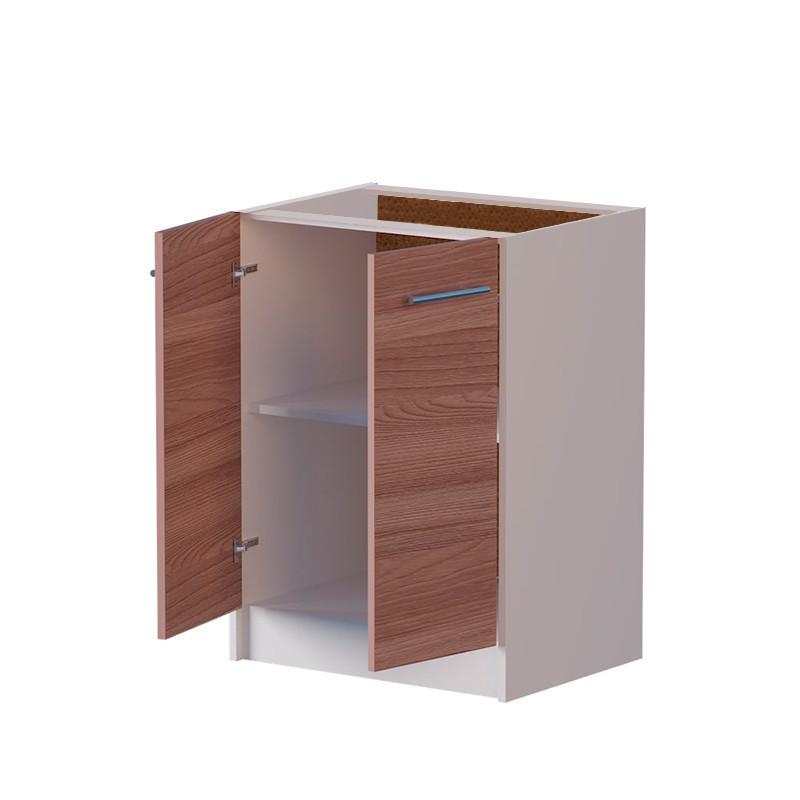 Модуль кухонный нижний Эверест Эко 600 без столешницы 60х46х82 см Ясень шимо-темный/Белый (DTM-2812) - фото 2 Модуль кухонный нижний Эверест Эко 600 без столешницы 60х46х82 см Ясень шимо-темный/Белый (DTM-2812) - фото 2