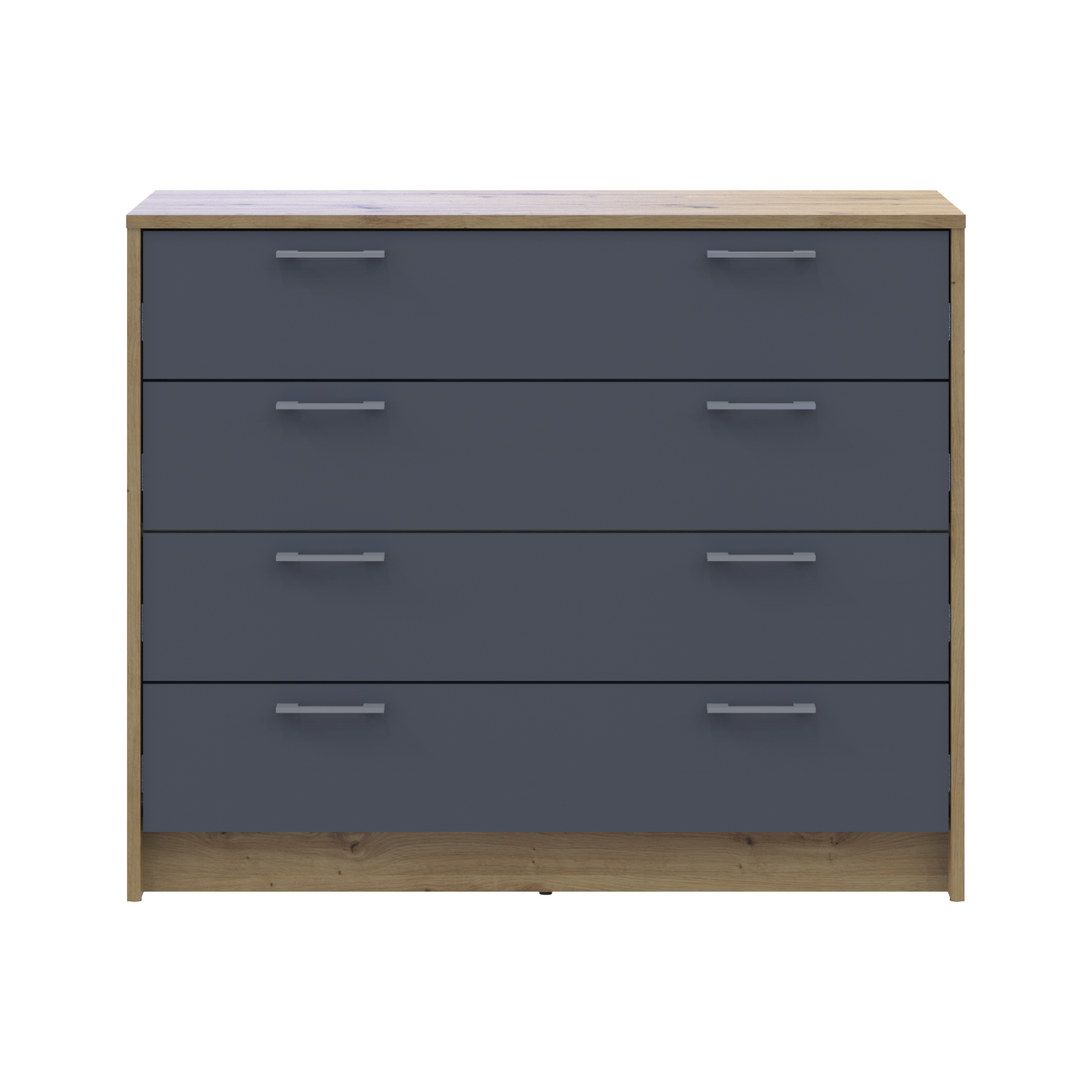 Комод Doros Ронди 4 ящика 100х40х82 см Дуб Артизан/Графит (41516186) - фото 4 Комод Doros Ронди 4 ящика 100х40х82 см Дуб Артизан/Графит (41516186) - фото 4