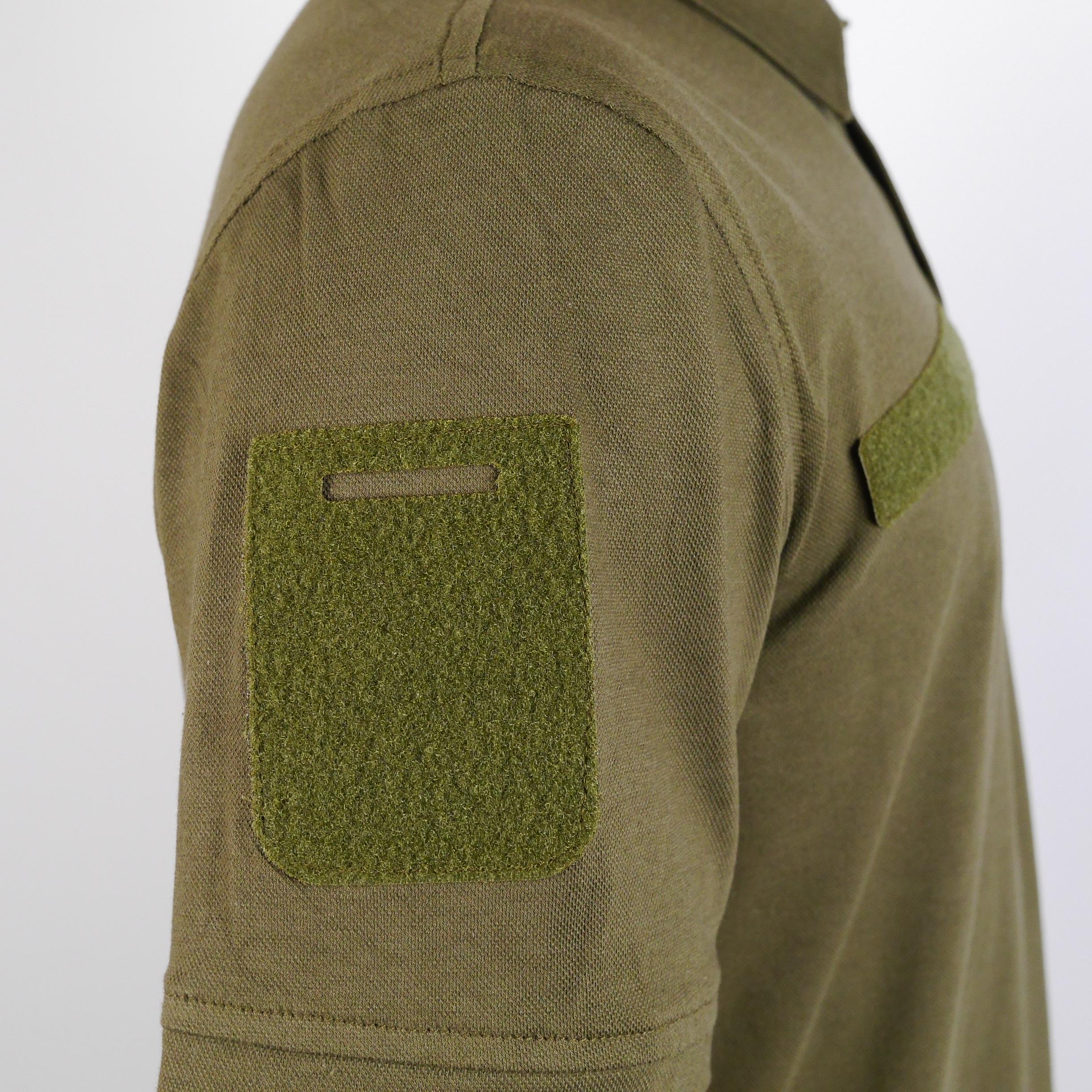 Поло военное с липучками Лакоста M Хаки (1114-M) - фото 9 Поло военное с липучками Лакоста M Хаки (1114-M) - фото 9