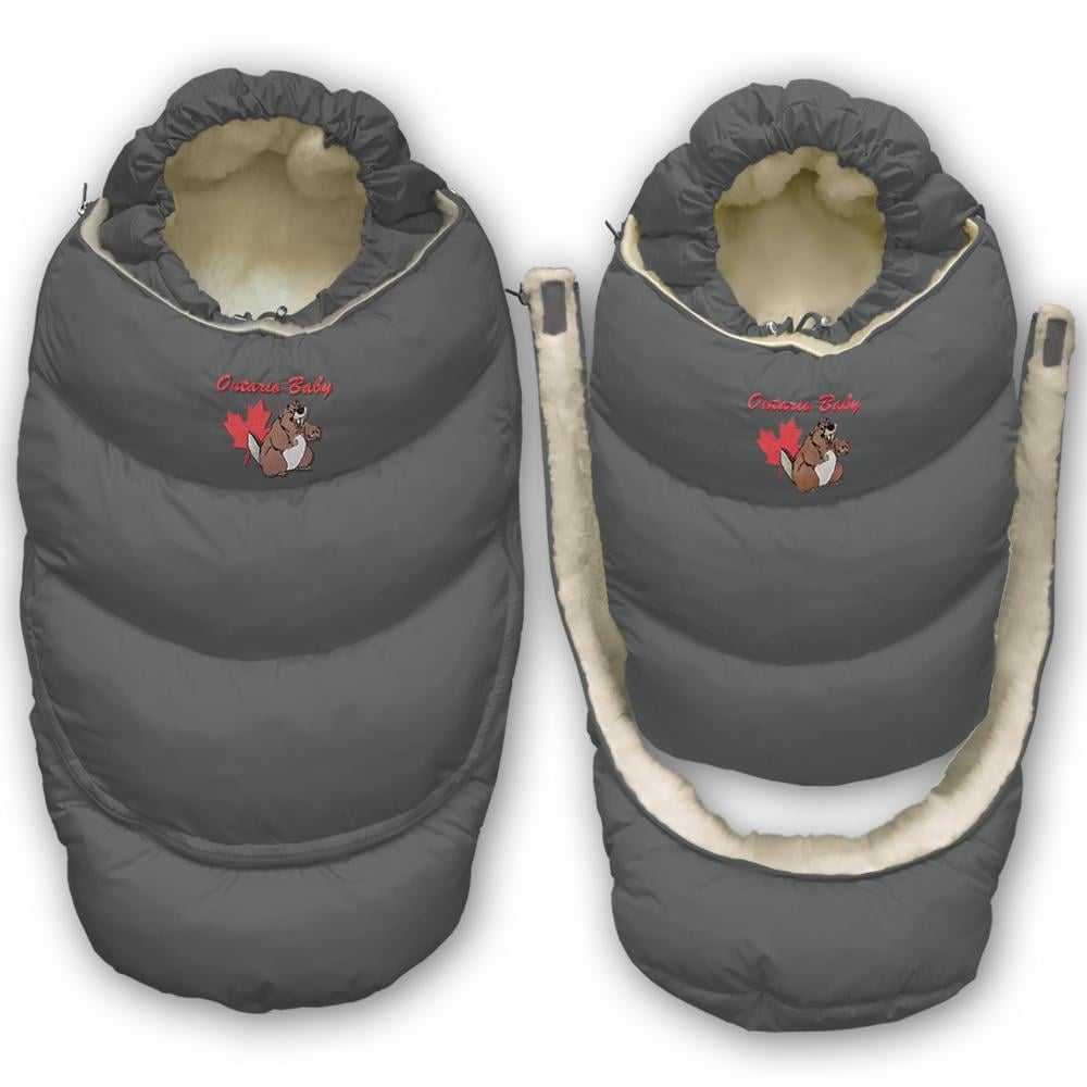 Конверт-трансформер пуховой 2в1 Alaska с мехом Cерый (ART-0000067) - фото 7 Конверт-трансформер пуховой 2в1 Alaska с мехом Cерый (ART-0000067) - фото 7