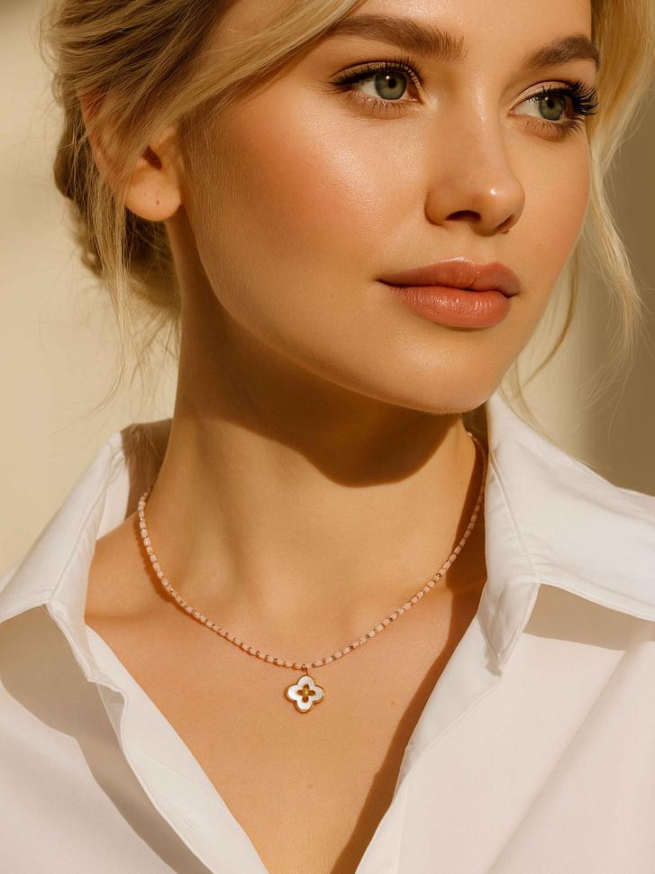 Чокер LeBijou із рожевого опала з підвіскою (5214)