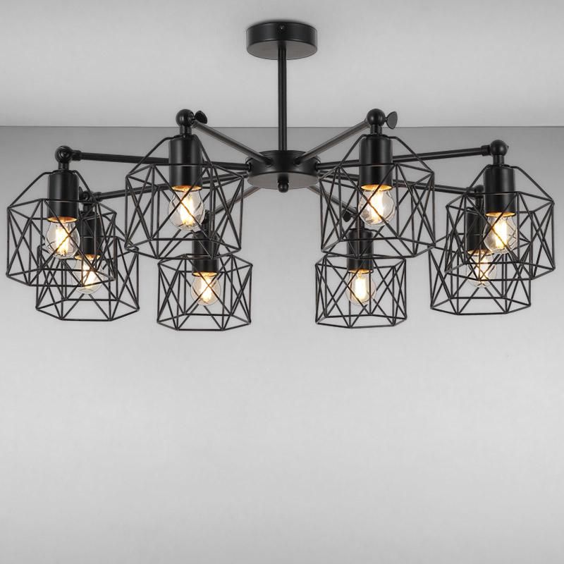 Люстра потолочная Light House LS-16093/8 BK на восемь ламп Черный