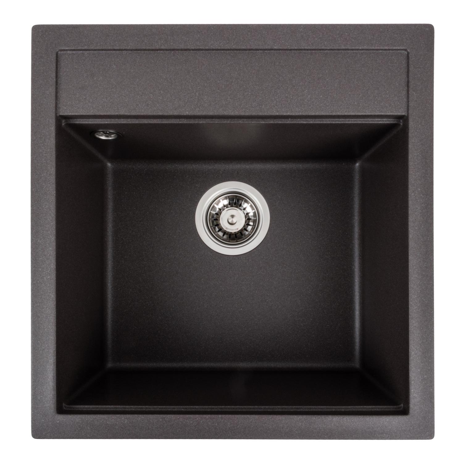Мойка кухонная Platinum PLS-A39612 прямоугольная гранитная 485x505 мм Коричневый (171854)