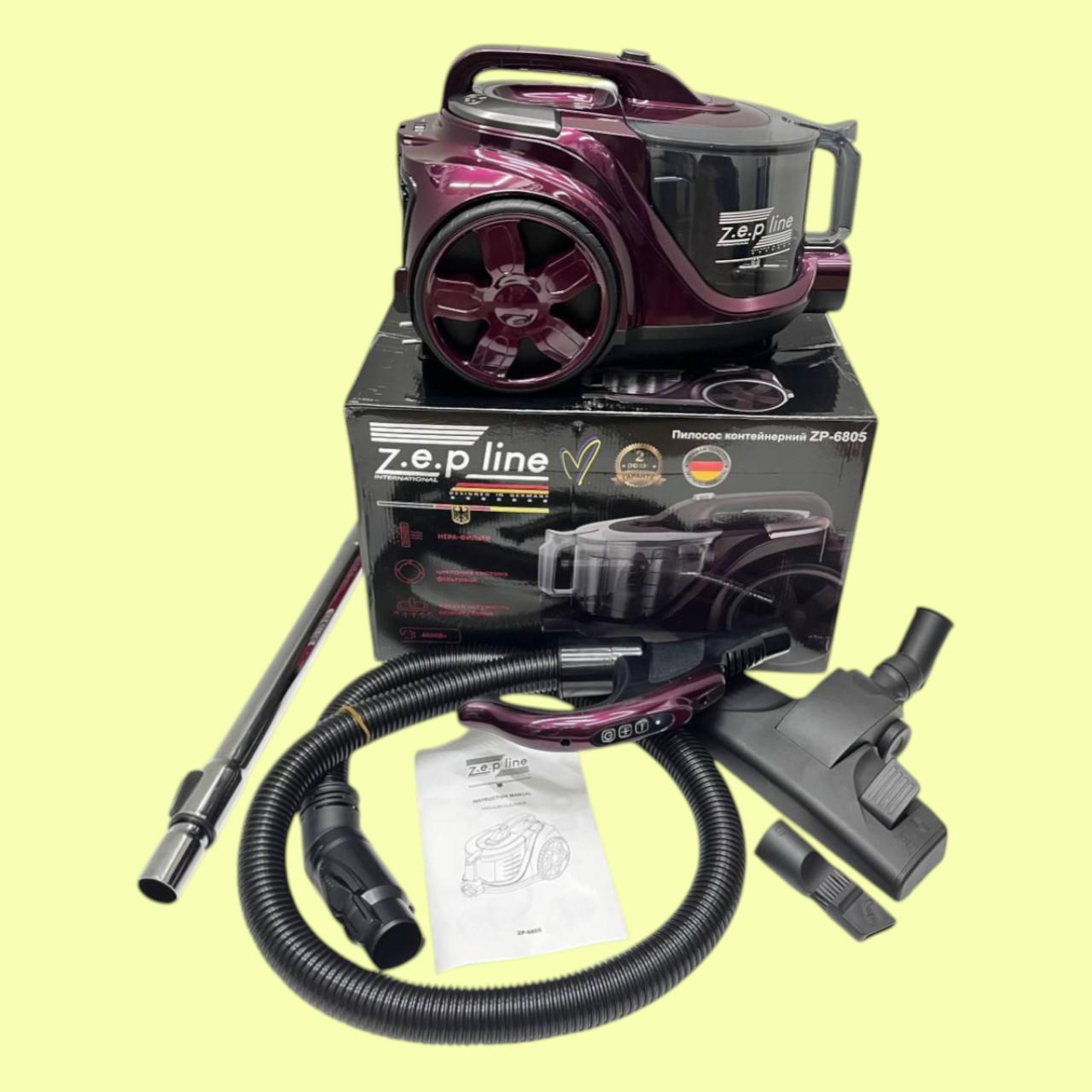Пилосос контейнерний Zepline ZP-6805 циклонний з насадками 4000 Вт 4 л (є113) - фото 8 Пилосос контейнерний Zepline ZP-6805 циклонний з насадками 4000 Вт 4 л (є113) - фото 8