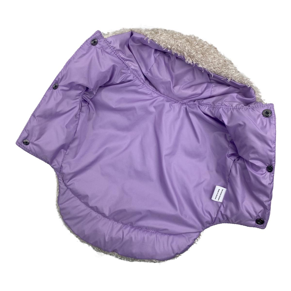 Куртка для собак девочек с мехом K-66 р. 8 Лавандовый (70579560)
