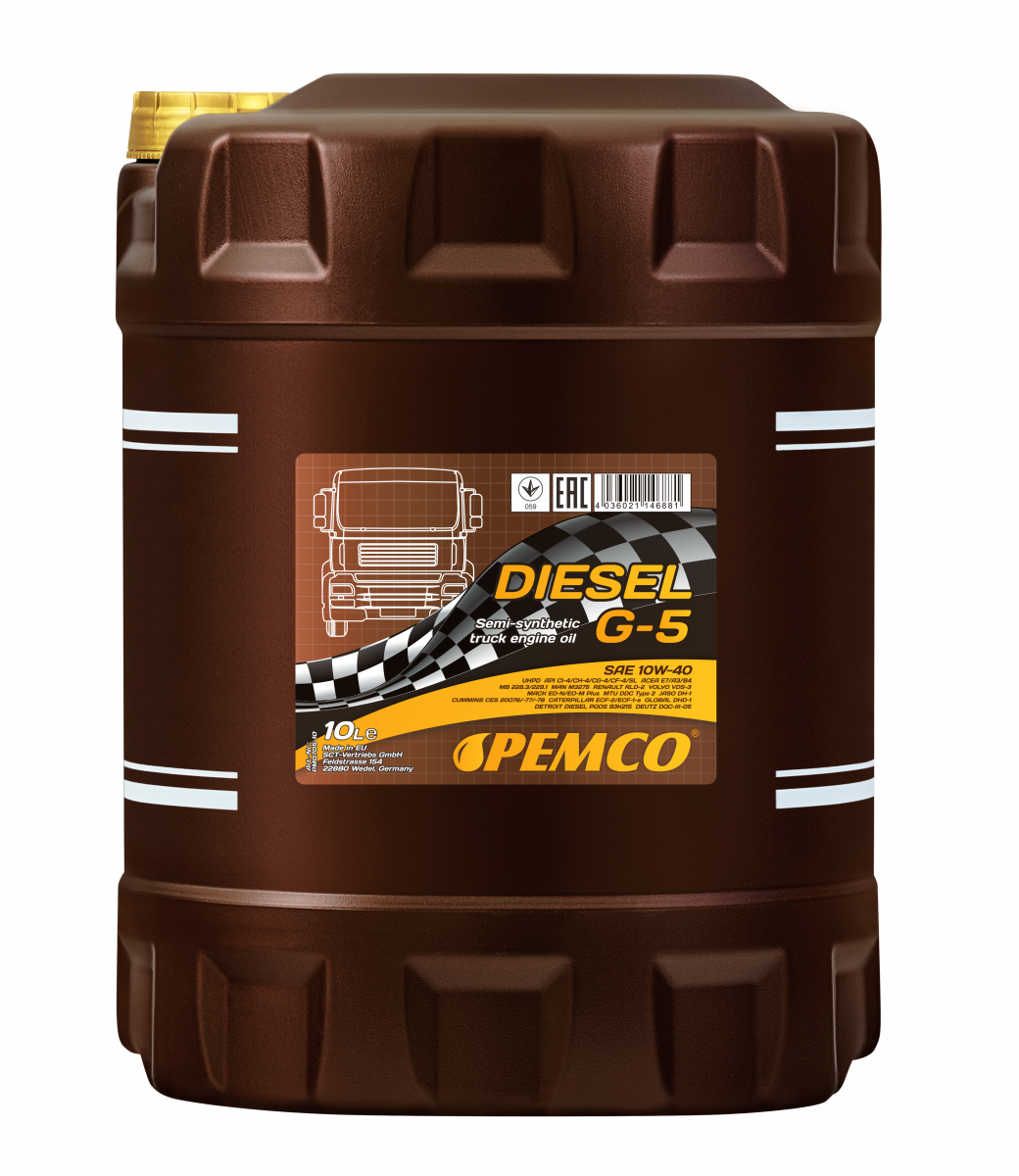 Моторна олія Pemco DIESEL G-5 UHPD 10W-40 10 л (PM0704-10)