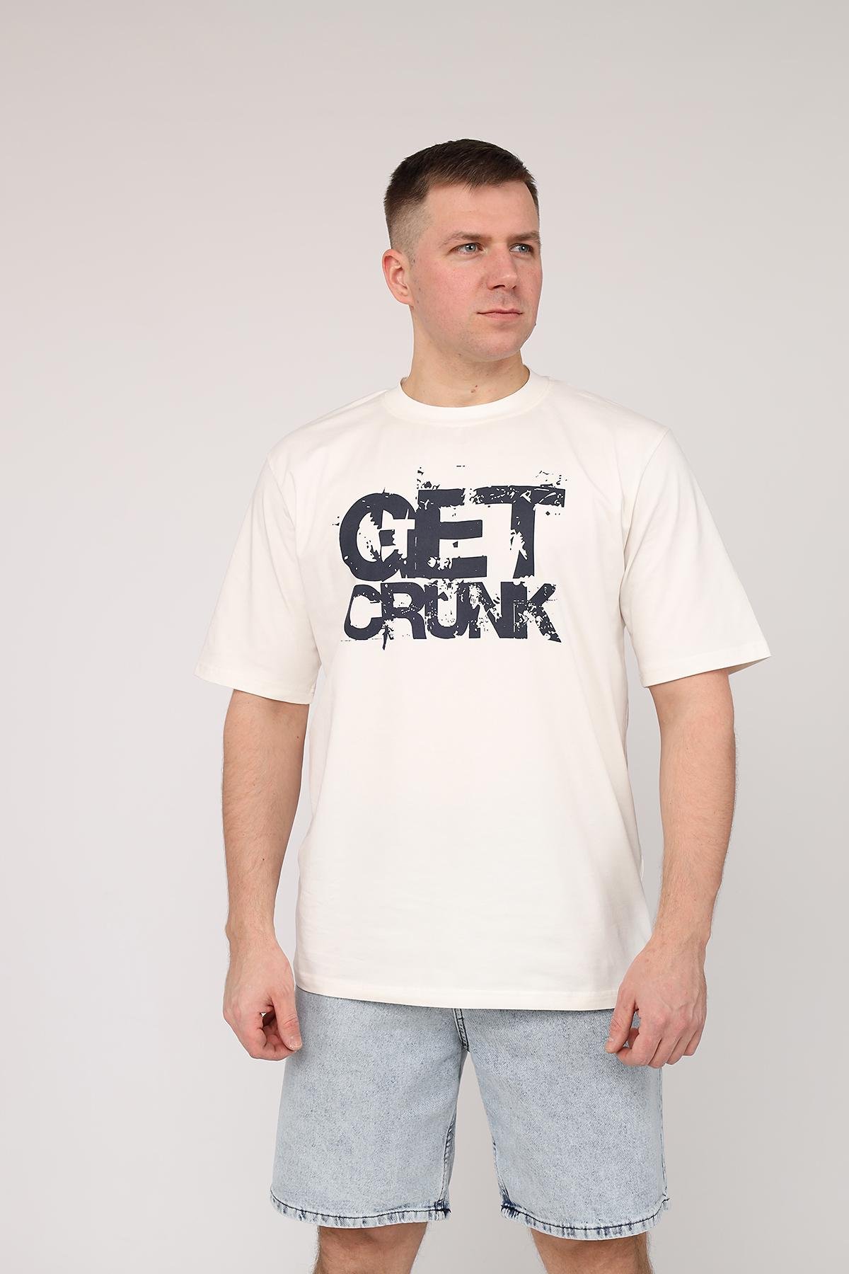 Футболка мужская ЦБ-00269891 с коротким рукавом р. 48 Молочный (SKT001044555)