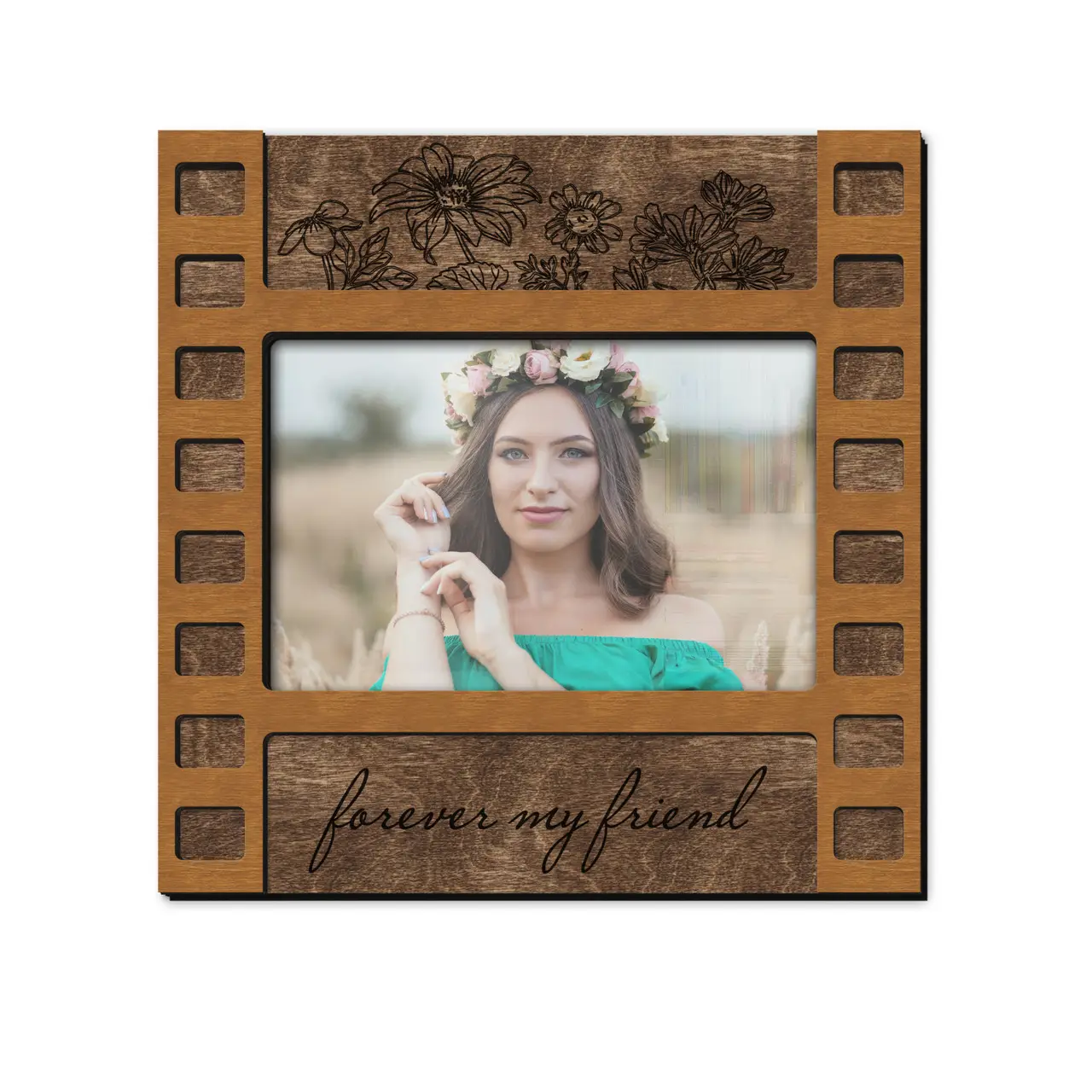 Фоторамка Forever My Friend на 1 фото Темно-коричневий (film_frame_horizontal_4x6-5)