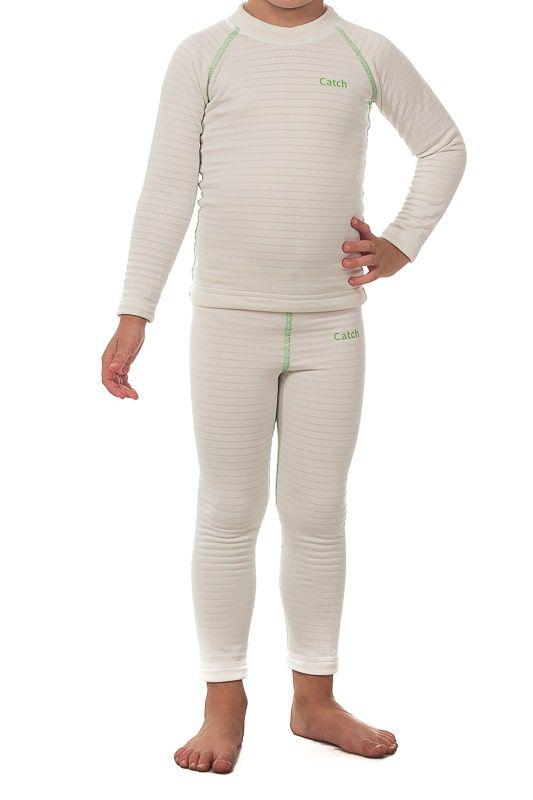 Термобелье CATCH FUN PG комплект детский рост 98-104 XS р. 24-26 Белый/Зеленый