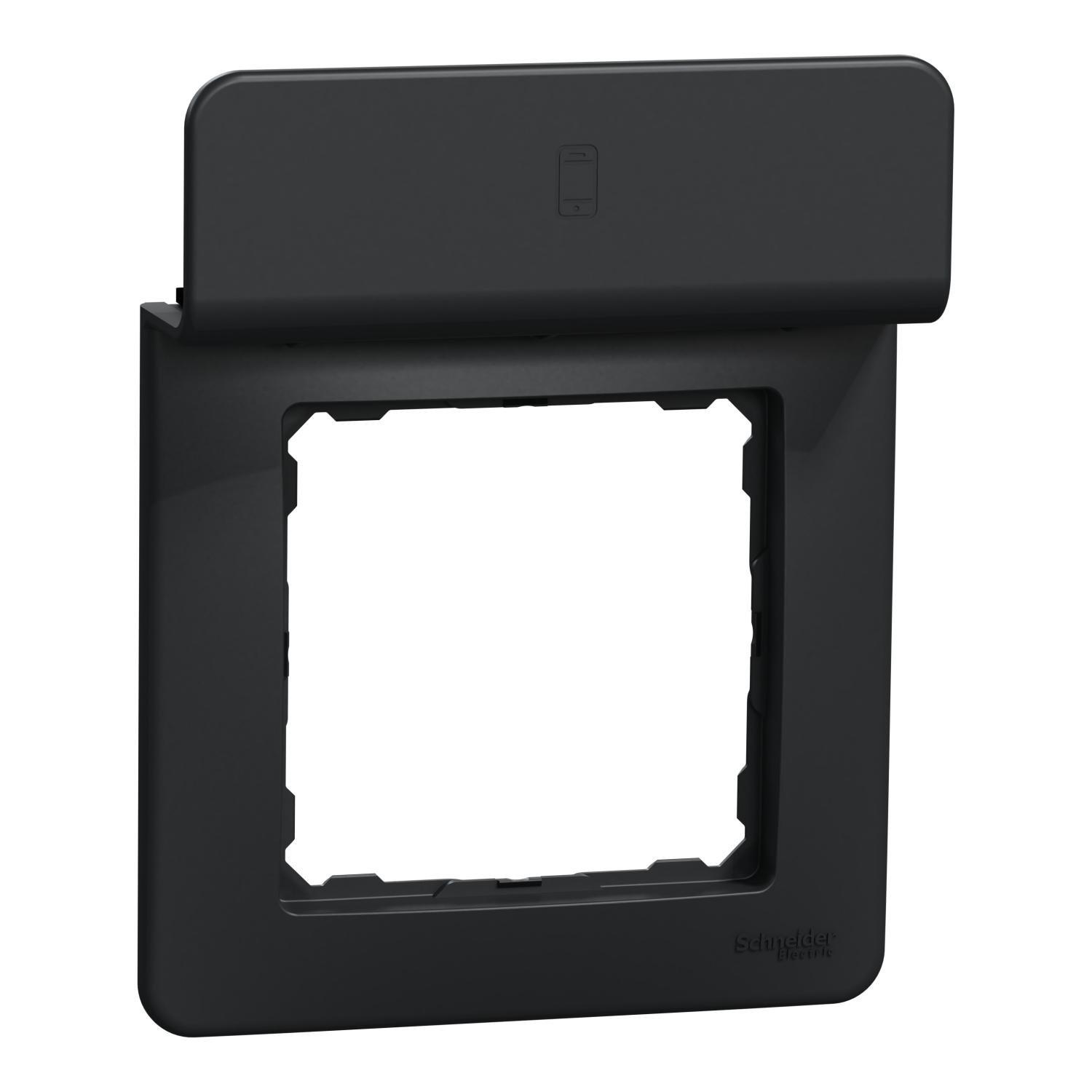 Рамка Schneider Electric Sedna Design с подставкой для мобильного Черный (SDD314809)