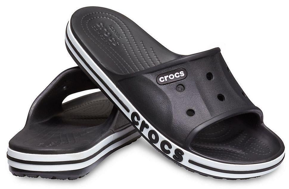 Шльопанці Crocs Bayaband Slide Black/White р. 48/49 Чорний (22995)