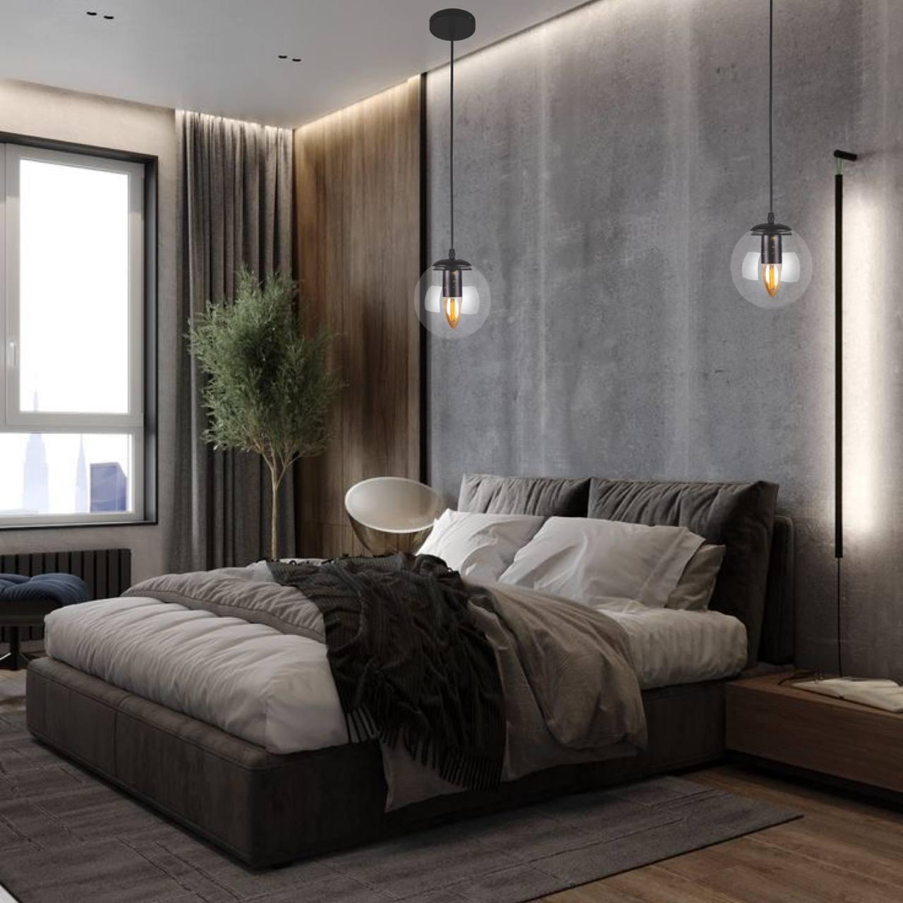 Подвес со стеклянным шаром Чeрный/Прозрачный (56-PR150F-1 BK+CL) - фото 4 Подвес со стеклянным шаром Чeрный/Прозрачный (56-PR150F-1 BK+CL) - фото 4