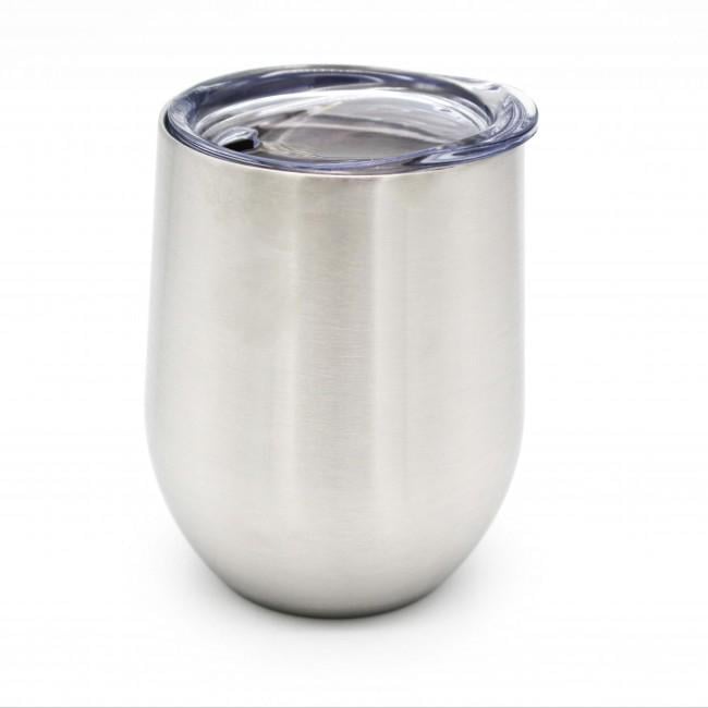 Термочашка металлическая с крышкой 350 мл Серебрянный (401855)