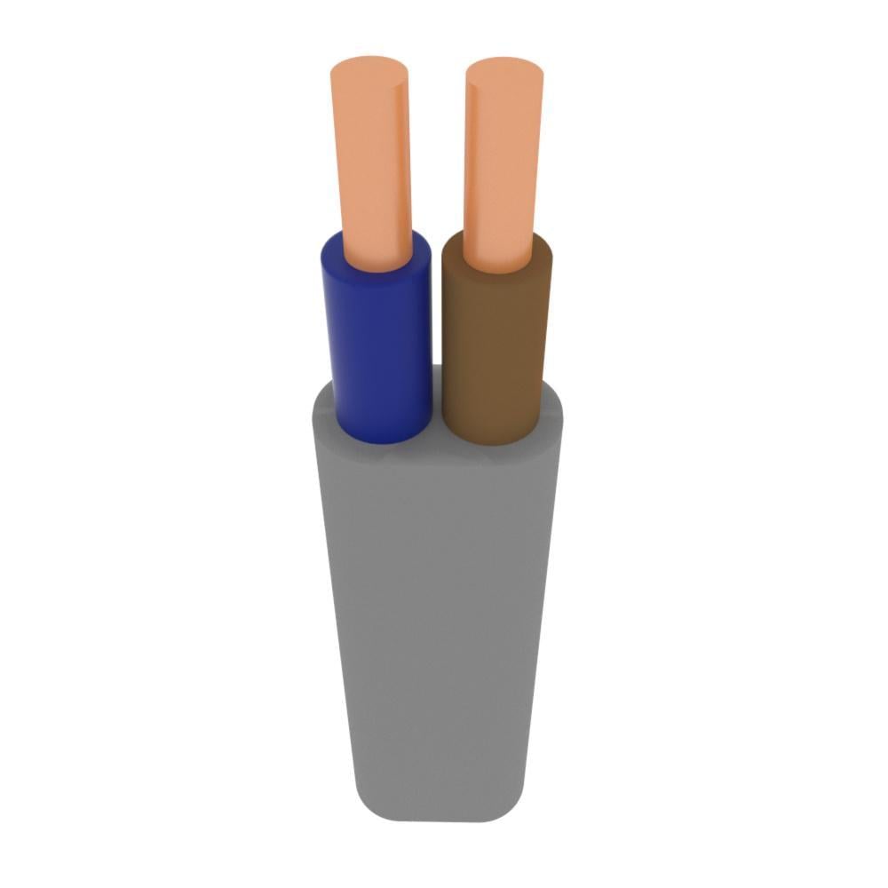 Кабель медный плоский ЗЗКМ ВВГ-П 2х4 мм2 Серый (28164227)