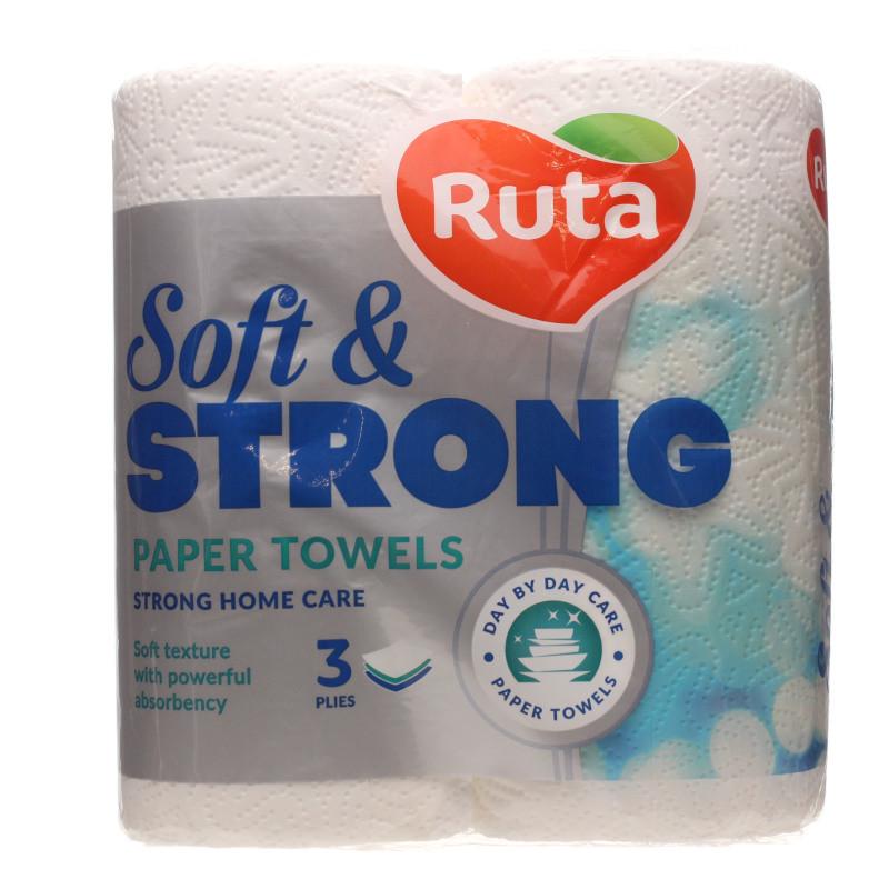 Рушники паперові Ruta Soft Strong тришаровий 2 шт. Білий (4820023748651)