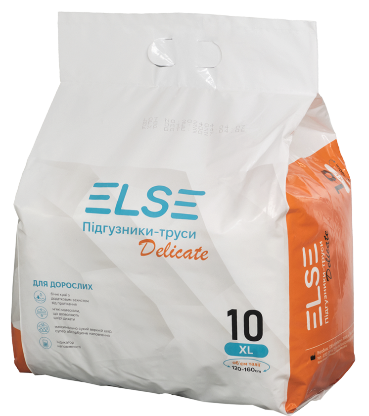 Подгузники-трусы Else Delicate XL 10 шт. (4820185414647)