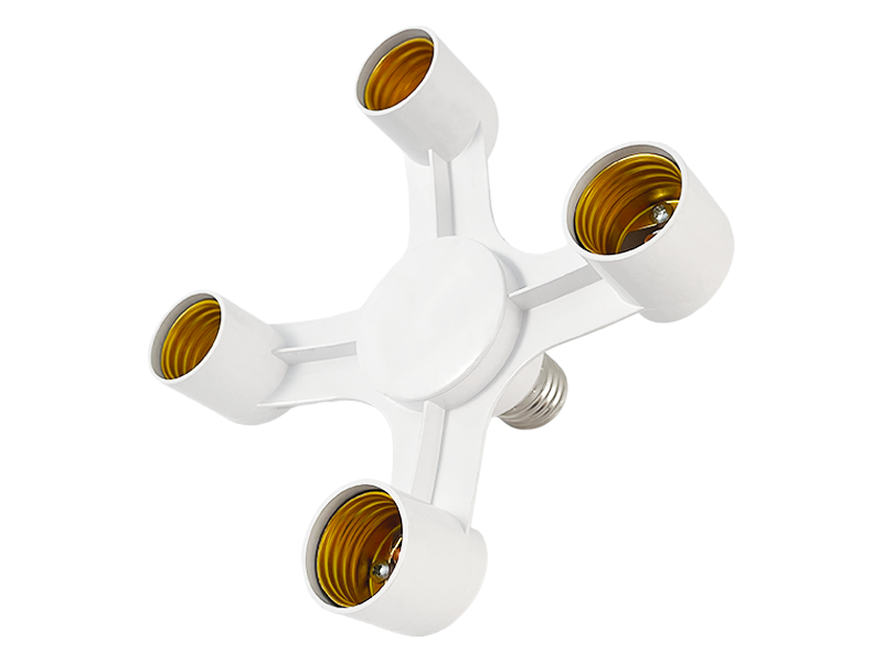 Переходник Lemanso LMA258 с патрона Е27 на 4 патрона Е27 (6977)