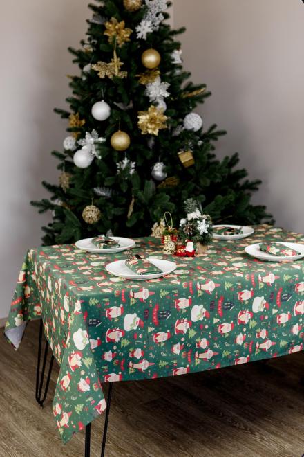 Скатертина Прованс Санта 120x140 см Зелений (35783) - фото 5 Скатертина Прованс Санта 120x140 см Зелений (35783) - фото 5