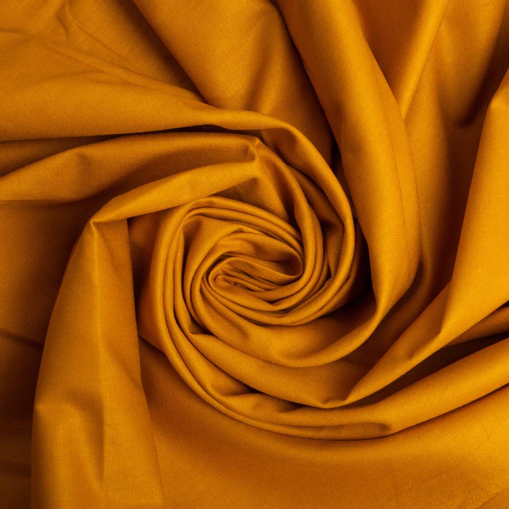 Ткань бязь ранфорс для постельного белья V-99 2,4 м Горчичный (24832)