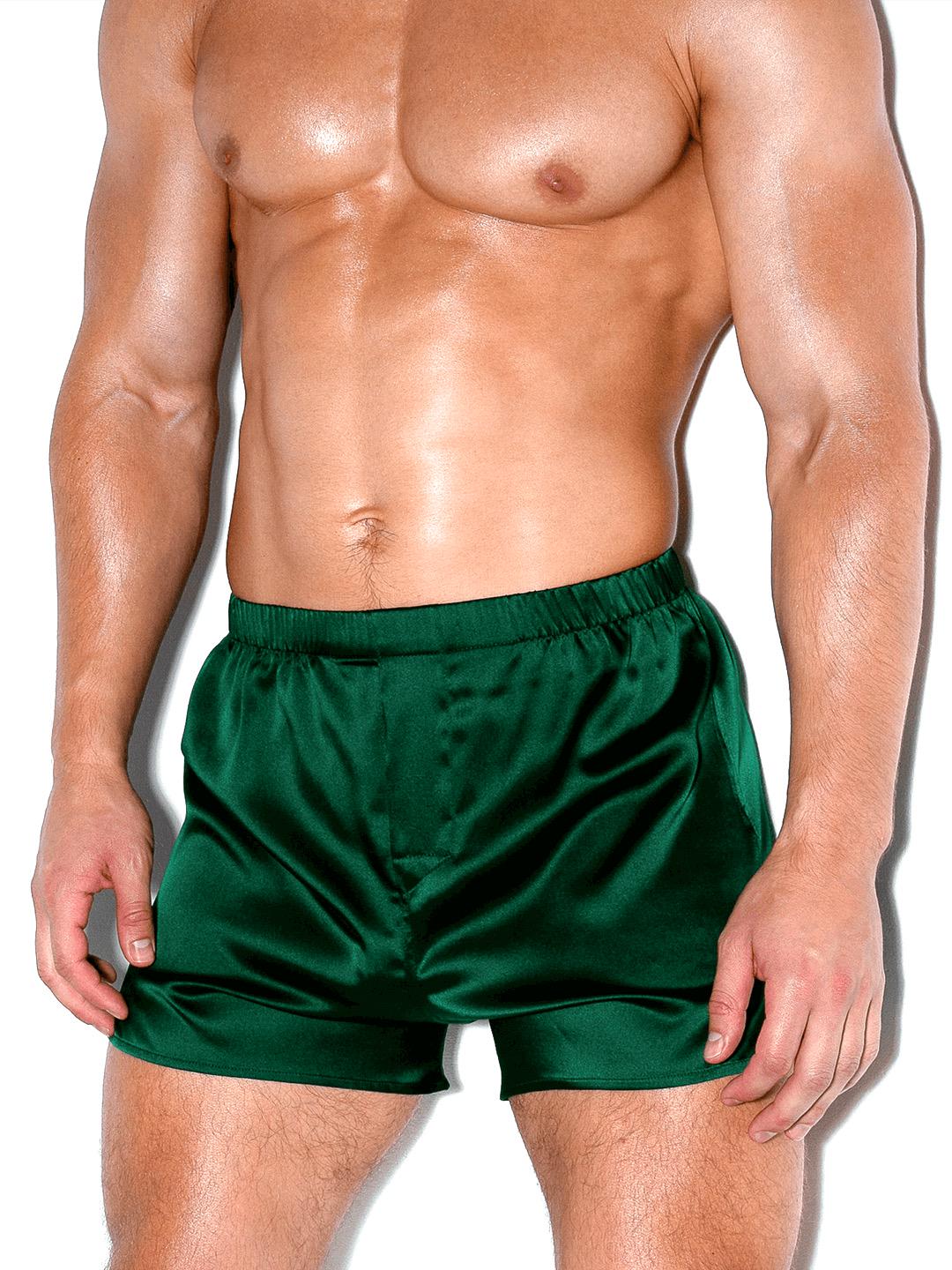 Трусы-боксеры из 100% шелковки Green Money Silk 5XL Изумрудный (37339768)