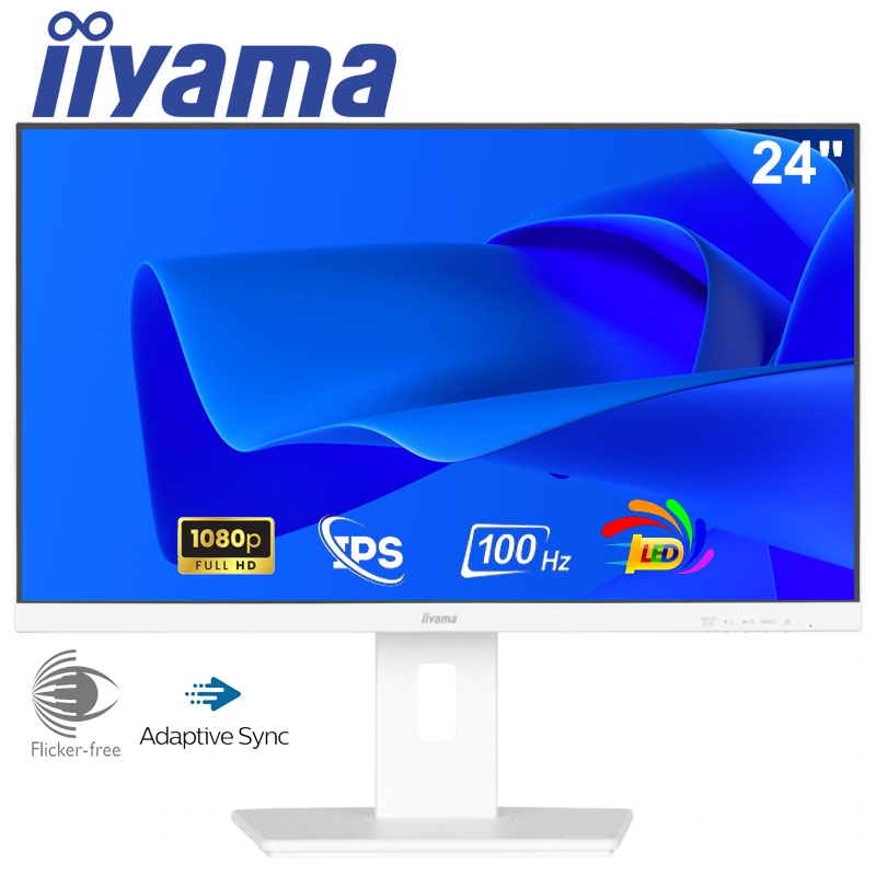 Монітор Iiyama XUB2497HSU-W2 безрамковий IPS 1920x1080 Full HD 24" (tf6920) - фото 2 Монітор Iiyama XUB2497HSU-W2 безрамковий IPS 1920x1080 Full HD 24" (tf6920) - фото 2