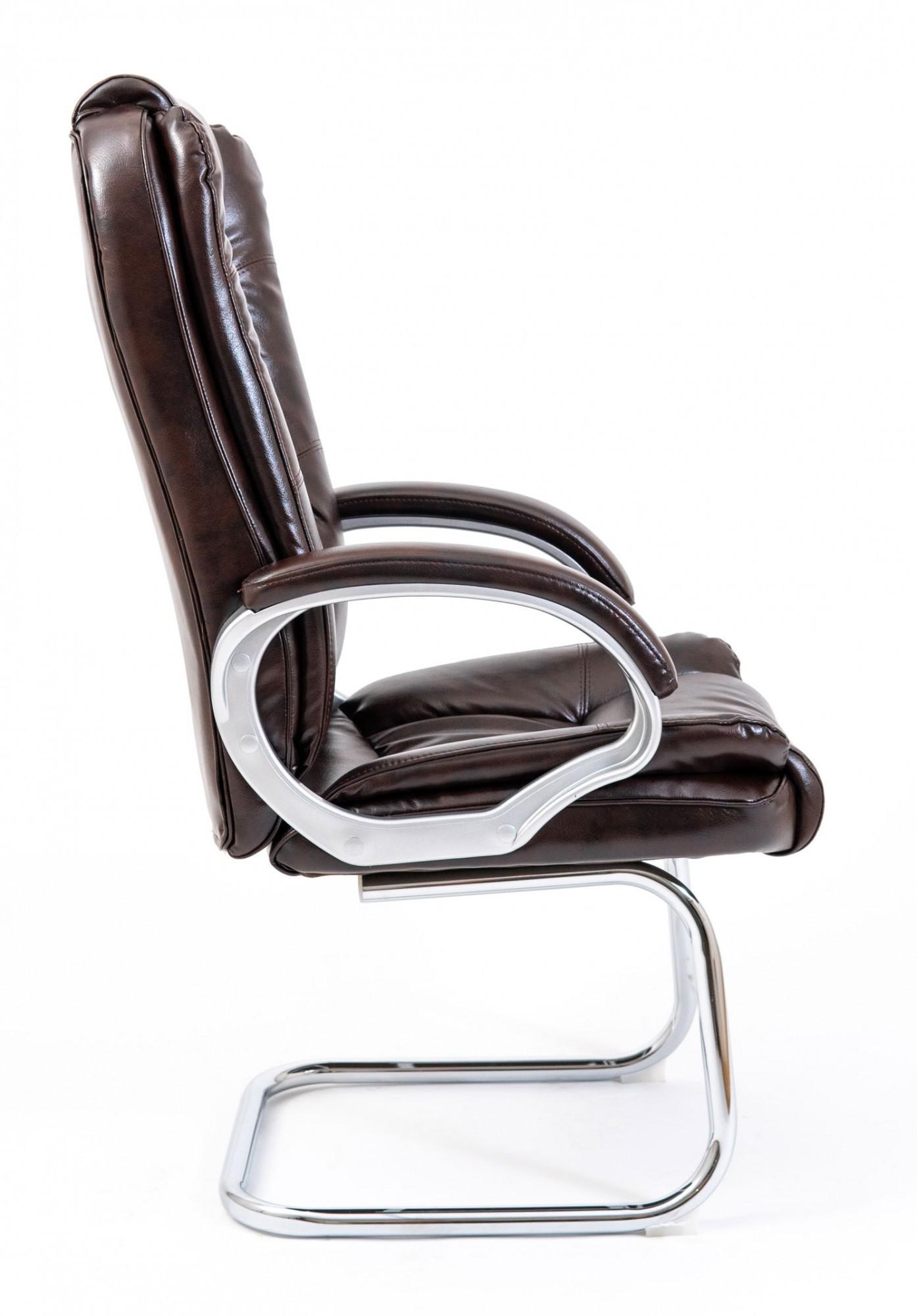 Крісло офісне комп'ютерне California Титан Dark Brown Хром CF Коричневий - фото 3 Крісло офісне комп'ютерне California Титан Dark Brown Хром CF Коричневий - фото 3