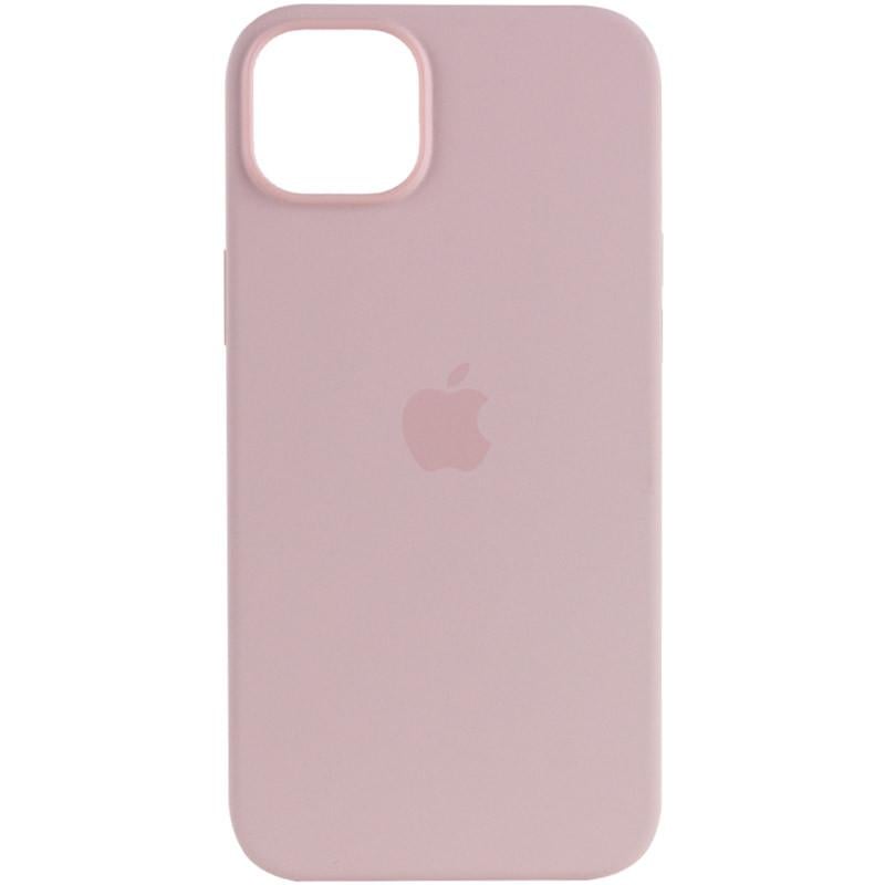 Протиударний чохол Silicone case AAA full with Magsafe для Apple iPhone 14 Pro Max 6.7" Рожевий/Chalk Pink