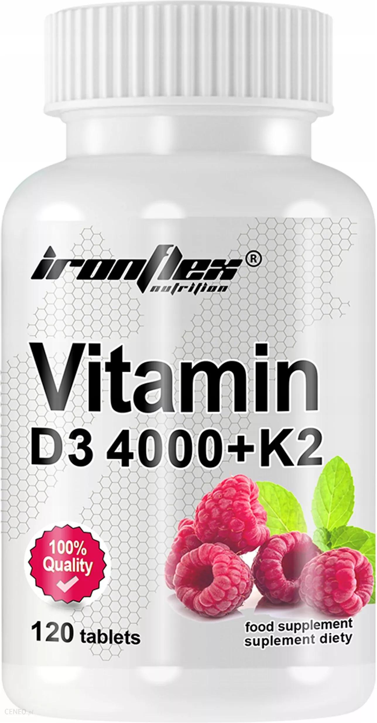 Витамин D3 4000 K2 IronFlex Vitamin D3 4000 K2 Raspberry 120 tablets